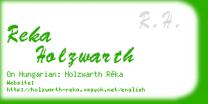 reka holzwarth business card